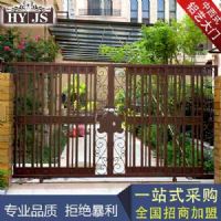 專業(yè)定制庭院小區(qū)大門 表面高溫烤漆附著力強 耐腐蝕 廠家直銷