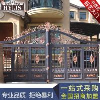 廠家定做 現(xiàn)代歐式庭院平開門 小區(qū)防盜電動大門